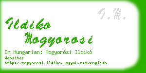 ildiko mogyorosi business card