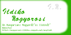 ildiko mogyorosi business card